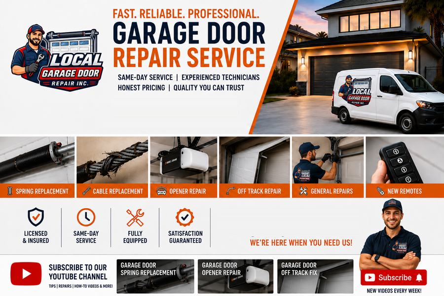 Same-day repairs for springs, cables, openers and remotes - Local Garage Door Repair Inc, West Hollywood