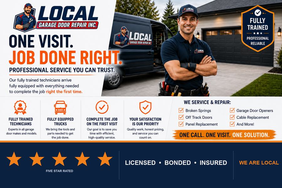 What we service and repair on a residential door - Local Garage Door Repair Inc, West Hollywood