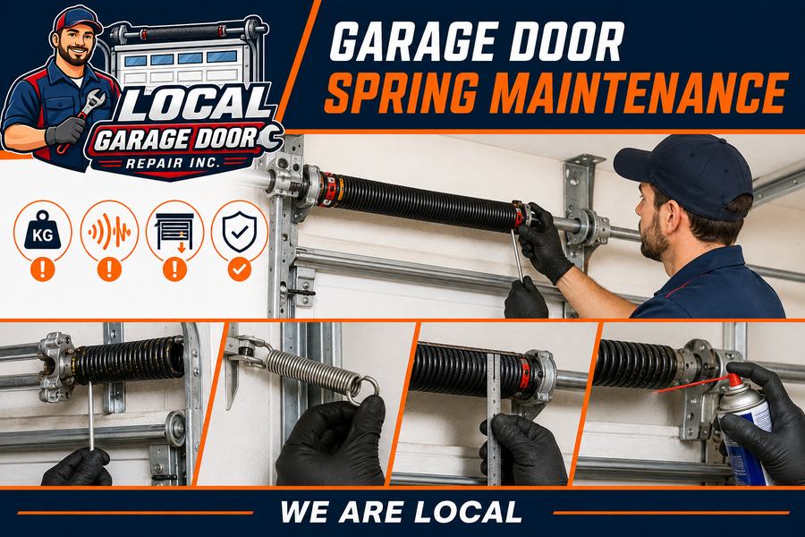 Spring servicing: balance test, lubrication and wear check - Local Garage Door Repair Inc, West Hollywood