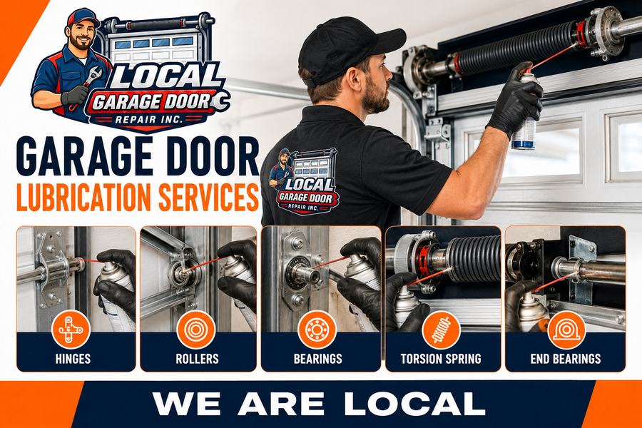 Lubricating rollers, hinges, springs and the opener rail - Local Garage Door Repair Inc, West Hollywood