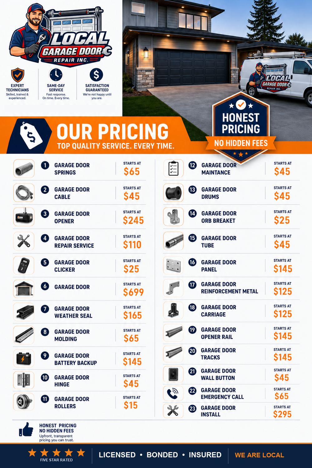 Garage Door Repair Prices in West Hollywood, California