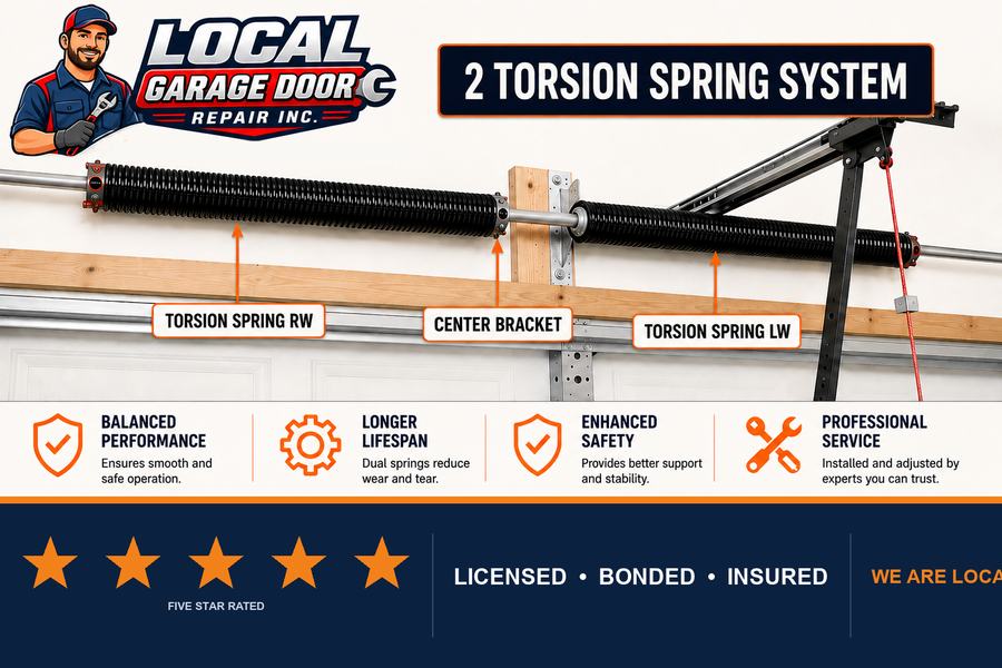 Torsion tube, drums, centre bracket and cable drums explained - Local Garage Door Repair Inc, West Hollywood